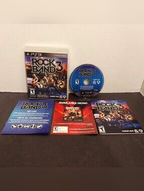 Rock Band 3 (Sony PlayStation 3, 2010) rock band 3 ps3 CIB Complete with Manual